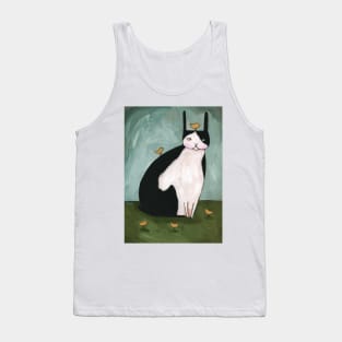 Folk Art Rabbit and Chick Friends Tank Top